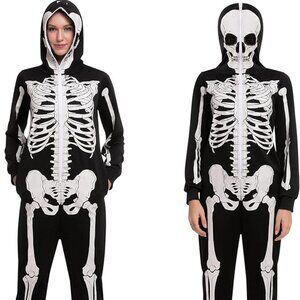 Spooktacular Creations Skeleton Costume, Adult Halloween Jumpsuit XXL 6FT TALL